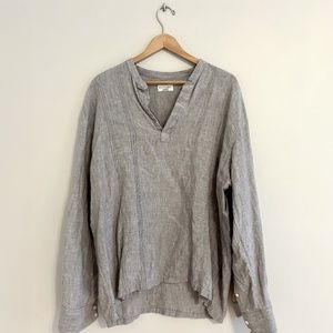 Banana Republic Men's XL Grey Linen Shirt